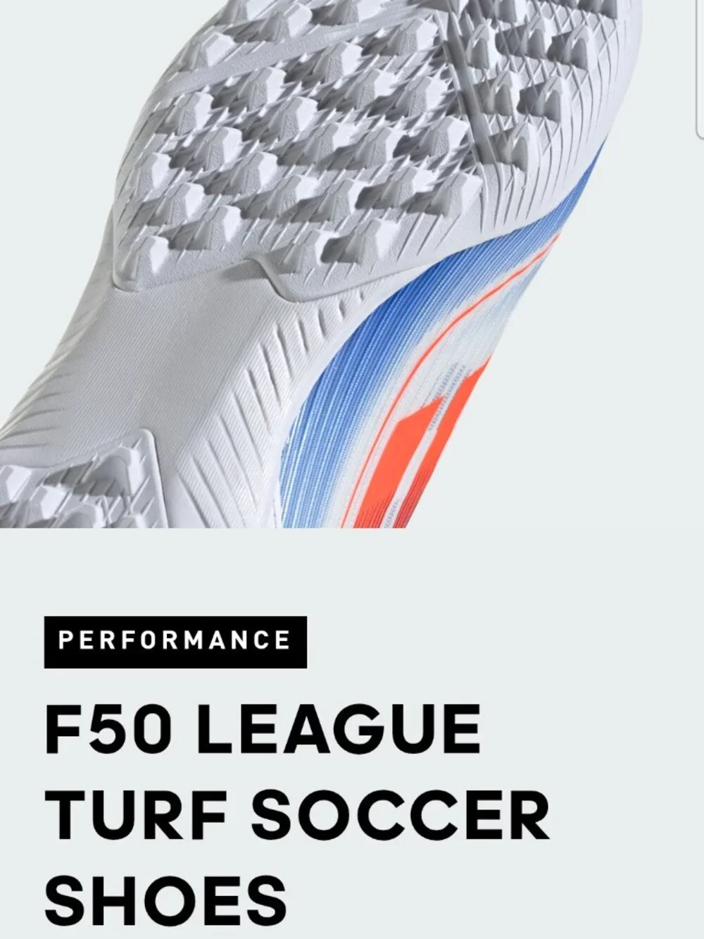 Adidas F50 League Youth Turf Soccer Shoes Size 7
